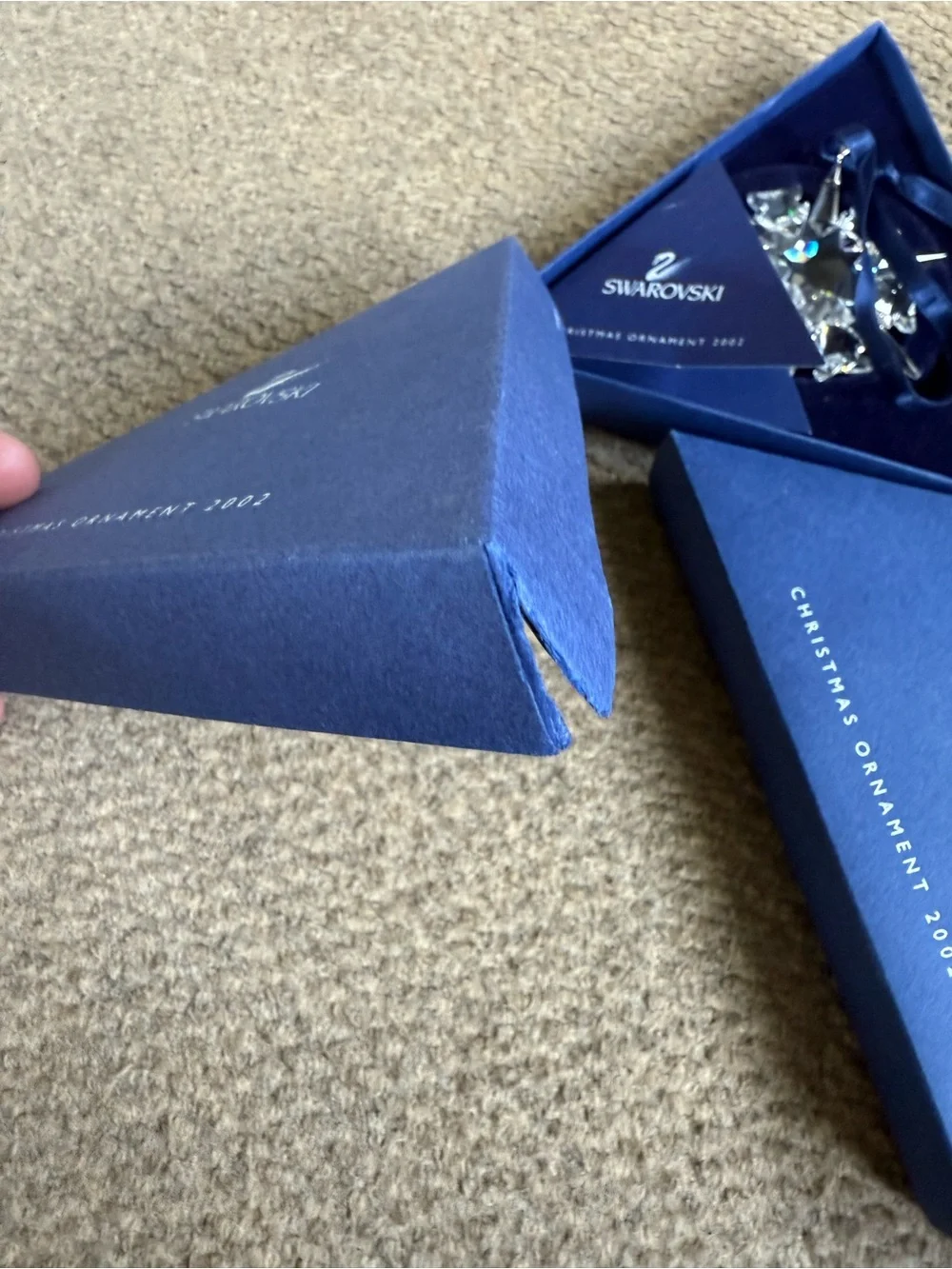 Swarovski 2002 Annual Christmas Ornament Large Crystal Snowflake 288802 W/ Box